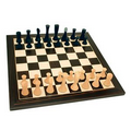 Grand Modern Chess Set-Weighted Pieces & Black Stained Board